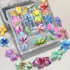 Molde de Uñas de Silicona Tallado Creativo para Uñas DIY, Molde de Uñas de Alta Transparencia Tallado a Mano con Concepto Artístico de Flor Tropical, de Venta Caliente