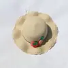 Sombrero de Sol Lindo para Niños Primavera y Otoño Estilo Coreano Estilo Fresco Sombrero de Paja Tejido Sombrero de Sol de Princesa Sombrero de Sol para Playa Ala Ancha Sombrero Fresco de Pescador
