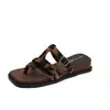 Chanclas de Cuña con Suela Gruesa para Mujer Verano Ropa de Exterior 2026 Nuevo Par Impresionante con Faldas Sandalias de Playa