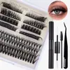 Pestañas Postizas Individuales de Racimo Ojo de Muñeca Barbie Best-Seller Transfronterizo Pestañas Inferiores Set Mixto con Pegamento Pestañas Naturales