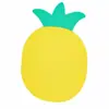 Esponjas Planas Personalizadas de Fresa y Piña, Suaves y que No Absorben el Polvo, Adecuadas para Uso Seco y Húmedo, Huevos de Maquillaje Esponja