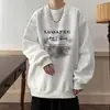 Sudadera Pesada Estilo Retro Americano para Hombre Estilo Hong Kong Nueva Holgada Cuello Redondo Forro Polar Manga Larga Tallas Grandes Ropa Marca de Moda Chaqueta