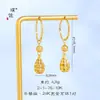 Brincos Puzuo Cor Forte Retenção Dourado Areia Onda Turquesa Coração Gota d'Água Círculo Novo Estilo Chinês Luxo Leve Brincos de Alta Qualidade para Mulheres
