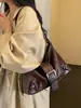 Bolso nuevo estilo transfronterizo 2026, bolso cruzado de color liso, moderno y minimalista, bolso de motocicleta plisado de gran capacidad, bolso de hombro, bolso para mujer
