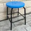 Banco de trabajo antiestático silla azul superficie de silla perforada taburete redondo de cuatro patas reforzado silla de tubo de acero antiestático de Guangdong