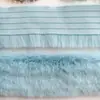 Tira de imitación de pelo de conejo estilo mejorado de 1 cm de ancho cinta de no tejido hecha a mano para bricolaje encaje accesorios para linterna de león danzante traje Tang Hanfu tira plana