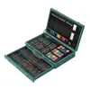 Set Chiyuan de 175 Piezas Caja de Regalo de Madera Set de Pinceles Pincel de Pintura Artística Caja de Regalo con Cuaderno Caja de Herramientas de Arte