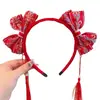 Accesorios para el cabello del Día de Año Nuevo 2026, Accesorios para fotos de tendencia nacional, Suministros de disfraces con ambiente festivo de Nezha, Diademas con borlas