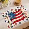 Nova Série de Feriado do Dia da Independência Americana, Jogos Americanos Anti-Queimadura, Jogos de Mesa de Linho com Isolamento Térmico, Jogos Americanos Estilo Ocidental, Porta-Copos Criativos Culturais