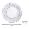 Plato occidental de vidrio de cristal de 12 pulgadas estilo europeo para fruta, filete, plato redondo para el hogar, alfombrilla para plato giratorio, plato plano grande