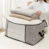 Bolsa de Armazenamento para Colcha Pied-de-Poule para Mudança e Embalagem de Roupas, Grande Capacidade, Bolsa Organizadora Impermeável e à Prova de Umidade