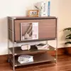 Estantería Estrecha Estilo Bauhaus Ins Mueble Revistero Mueble de Sala Organizador de Almacenamiento Libro Acero Inoxidable Puerta abatible Coser