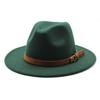 Sombreros de fieltro de ala ancha unisex para hombre y mujer, sombrero Panamá Trilby, sombrero de jazz
