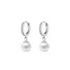 Brincos de Pérola Imitação para Mulheres, Modernos, Luxo Leve, de Alta Qualidade, Brincos de Zircônia Cravejados com Diamantes, Fashionáveis e Versáteis, Brincos Criativos em Argola