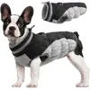 Roupas para animais de estimação mais vendidas internacionalmente, casaco de algodão para cachorro, casaco de algodão para cachorro à prova de vento e quente de inverno, forrado com fleece e espessado para aquecimento extra.