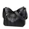 Bolsas para Mulheres 2022 Nova Tendência Couro Macio Moda Versátil Grande Capacidade Couro Genuíno Bolsa para Mãe de Meia-Idade Bolsa Transversal