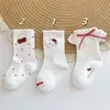 Meias Doces de Meia-Canela para Outono e Inverno, Meias Doces para Estudantes, Meias Versáteis para Meninas, Meias Femininas Doces de Meia-Canela, Gato Hello Kitty