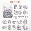 Pegatinas de Dibujos Animados Pegatinas Lindas para Niños Pegatinas Transparentes de PET Material para Decoración de Diarios Tarjetas Escenario Autoadhesivo
