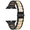 Adecuado para Apple Watch 8 9 S10 Correa de Reloj Iwatch 7 Ultra Metal Tres Perlas Correa de Reloj de Resina