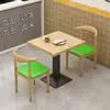 Tienda de fideos para picar, barbacoa, desayuno, juego de mesa y silla para comida rápida, tienda de té de leche y postres, mesa de restaurante, tipo económico comercial