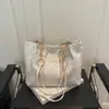 Bolso cruzado de hombro de moda coreana para mujer, bolso tote simple de gran capacidad para estudiantes que asisten a clase y para el trabajo.