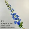Flores artificiales azul bruma para bodas al por mayor, flores falsas de color bruma oscura para escenario de salón de bodas, decoración floral de fondo de pasillo