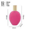 Botella de Vidrio para Perfume Personalizada Flocada de 50 ml Botella de Vidrio Transparente con Tapa de Presión Botella Vacía Flocada Botella de Recarga para Perfume