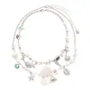 Estilo Resort Costero Perla de Imitación Concha de Imitación Estrella de Mar Caracola Collar Redondo Personalizado Nicho Elegante Gama Alta Collar para Mujeres