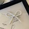 Pinza para el Cabello con Lazo y Perlas Estilo Francés, Pinza de Pato, Pinza Lateral, Pasador Elegante, Pinza para el Cabello sin Costuras para Cabello Suelto