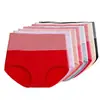 Calcinhas femininas cintura alta algodão slim fit malha respirável barriga quadril listradas calcinhas de algodão femininas atacado