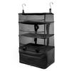 Maleta de Cuero para Montar en la Pared Bolsa de Viaje Plegable Organizador Interno Bolsa Colgante Bolsa de Almacenamiento para Ropa Armario Portátil de un Solo Hombro Almacenamiento Multifuncional