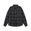 Comercio Electrónico Transfronterizo Estilo Japonés Camisa de Cuadros Otoño Invierno para Hombre Manga Larga Holgada Estilo Casual Camisa con Cuello de Botones Prenda Exterior