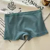 Roupa Íntima de Algodão Puro Segura para Mulheres, Algodão Respirável no Fundilho, Cintura Média, Cobre o Quadril, Boxer Briefs, Boxer Briefs Simples para Meninas Estudantes