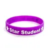 Pulseira de Aluno Estrela Recompensa Alunos Excepcionais Festa Temática Estrela Pulseira de Silicone de Aluno Estrela