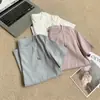 Camiseta de Algodón Transpirable con Copos de Nieve y Pony Metálico de Manga Corta Estilo Coreano de Verano para Mujer Top Pulóver Redondo Adelgazante para Hombro Derecho para Mujer
