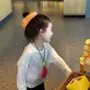 Roupas de verão com proteção solar dopamina para meninas, roupas de verão com mangas compridas para ar condicionado para bebês meninas, saída de praia fina para crianças