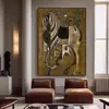 Pintura decorativa de orquídea estilo medieval, arte abstracto retro francés para la entrada, arte de pared minimalista de alta gama estilo chino