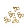 Colgante de lazo de oro auténtico de 14 quilates con baño de cobre que conserva el color, accesorios de circonita, pulsera, collar, pendientes, joyería artesanal.