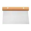 Cortador de fideos de acero inoxidable, cortador de masa manual, cortador de harina, cuchillo plano, espátula para crema, cortador de jabón para hornear