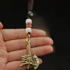 Chaveiro de Torneira de Latão Retrô Mais Vendido Cordão de Chave Trançado à Mão Pingente de Chave de Carro Original