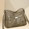 Nova Bolsa Feminina 2026 Elegante e Fashionável Bolsa de Mãe Versátil Bolsa para Mulheres de Meia-Idade e Idosas Couro Macio para o Trabalho Bolsa de Ombro de Grande Capacidade