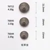 Botones Metálicos de Cabeza de León Convexa Cosidos a Mano, Botones de Moda y Exquisitos para Trajes de Lana, Ropa de Abrigo, Cortavientos, Botones