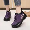 Nuevos Zapatos Casuales de Invierno con Suela Suave, de Encaje, Cómodos para Mamá, con Felpa Gruesa, Cálidos, Resistentes al Desgaste, de Algodón, Zapatos para Caminar