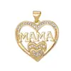 Colar com Pingente de Coração Cravejado de Zircônia Cruzado Amor Letra Pingente Acessórios de Joias Amazon