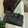 Nova bolsa de palha tecida casual para o dia a dia para mulheres, bolsa de ombro de grande capacidade, bolsa de mão simples e versátil estilo coreano para o trabalho