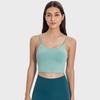 Nuevo chaleco deportivo de yoga para mujer con almohadilla para el pecho, cinturón fino y sexy, parte superior de fitness con espalda descubierta, traje de yoga C5238