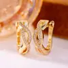 Ear Cuff de Malha Torcida com Zircônias Full Diamond de Nicho Brincos de Tarraxa Entrelaçados de Zircônia Versátil para o Dia a Dia Brinco de Temperamento