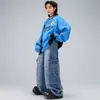 Roupas Infantis da Moda para Street Dance Moletom Descolado Jeans Roupa para Performance Conjunto Hip-Hop para Meninos Roupa Descolada para Performance Hip-Hop