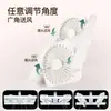 Nuevo modelo transfronterizo atornillable de doble fila H luz de ventilador de techo con control remoto, ángulo ajustable de 8 grados, luz de ventilador LED silenciosa de tres colores