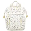 Bolso Trendy Floral con Lazo para Mamá, Gran Capacidad Hombro y Mochila, Bolso de Mano para Salidas, Cuidado del Bebé y Almacenamiento de Maternidad